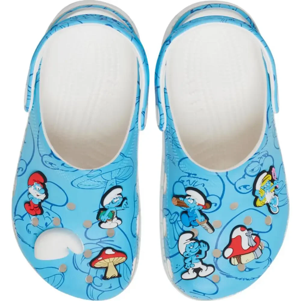 Crocs Smurfs Classic Clogs Kids US 11 Blue Slip On Comfort Casual Shoes KFC1167